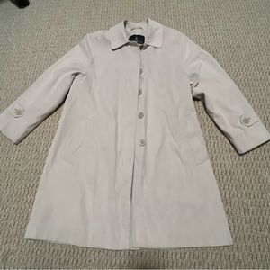 London Fog Lightweight Beige Jacket, small, detachable hood and d belt